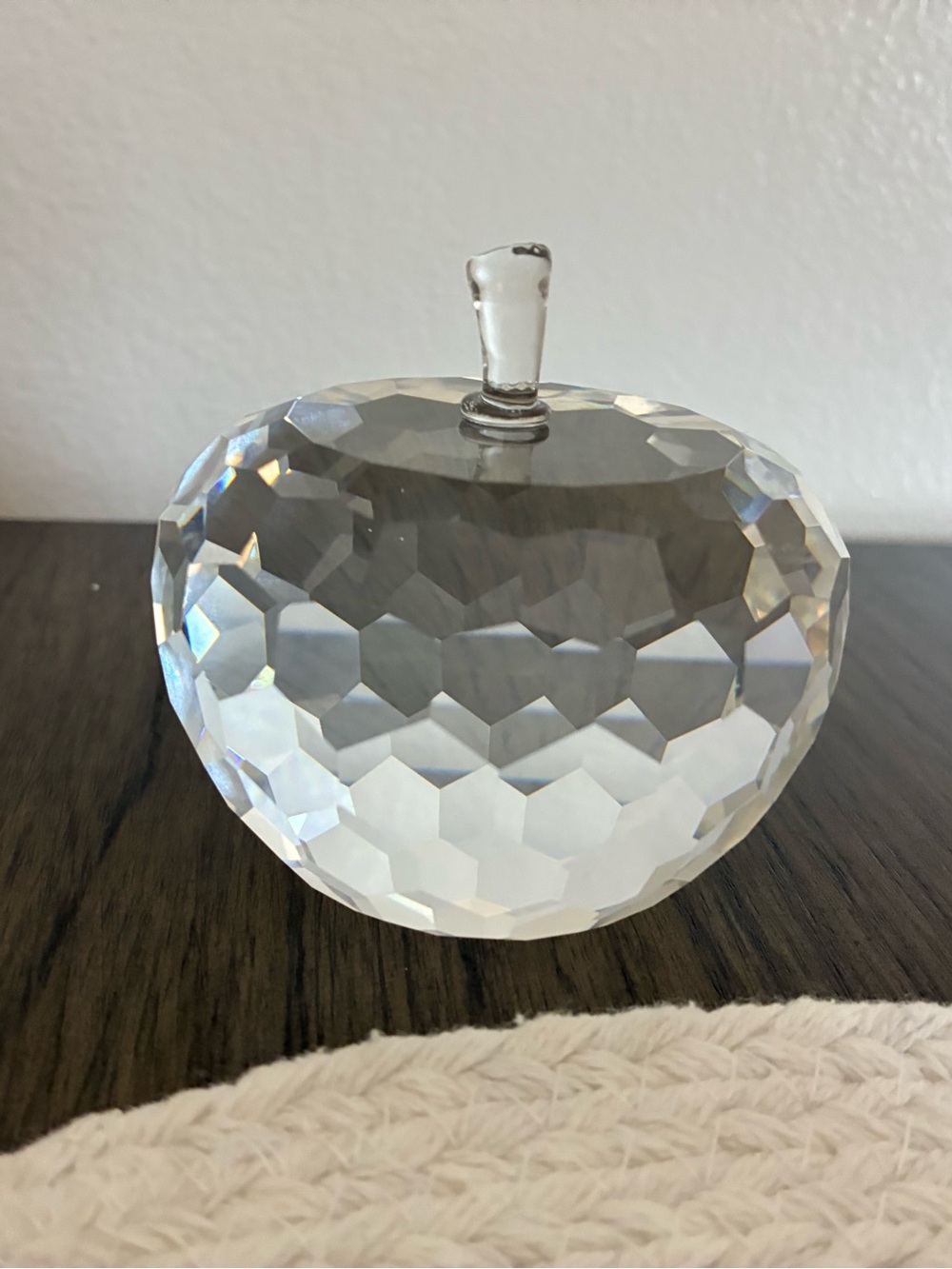 SD Simon and Designer Clear Faceted Crystal Paperweight